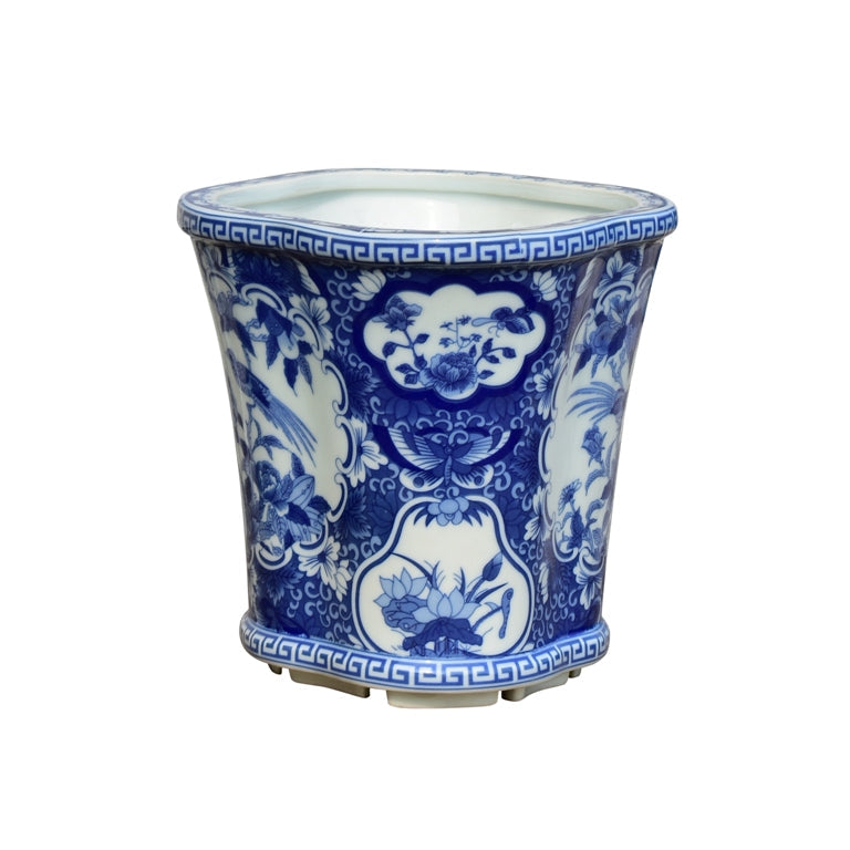 Set of Three Porcelain Planters