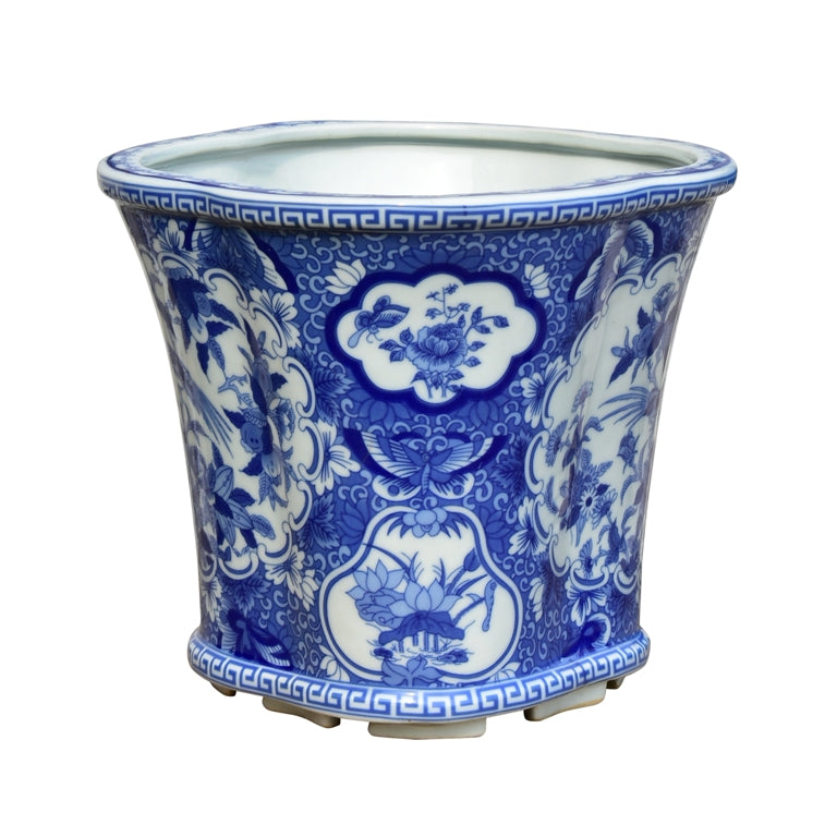 Set of Three Porcelain Planters