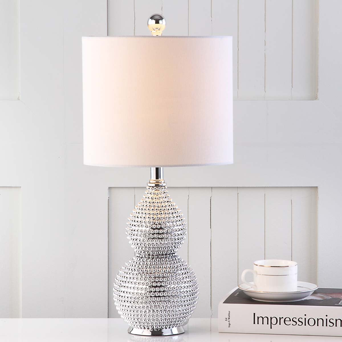 Clarabel Chrome 20 Inch H Table Lamp | Safavieh - TBL4042
