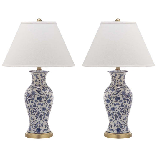 Beijing 29 Inch H Floral Urn Lamp (Set of 2) | Safavieh - LIT4172